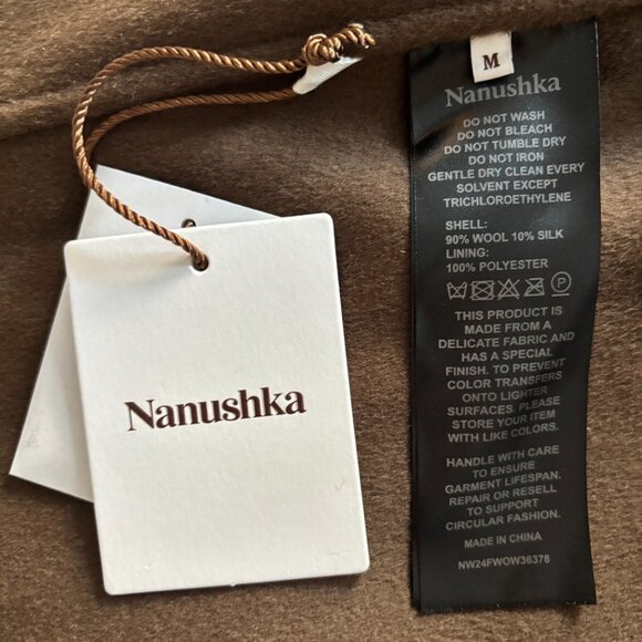 NANUSHKA - "Ruta" style - NWT - Double Wool And Silk Blend Coat - Size Medium - Picture 4 of 8